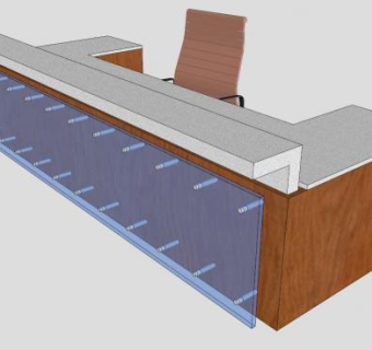 大理石接待处SU模型下载_sketchup草图大师SKP模型
