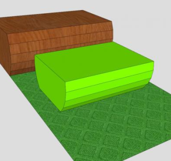 中式实木办公桌椅SU模型下载_sketchup草图大师SKP模型
