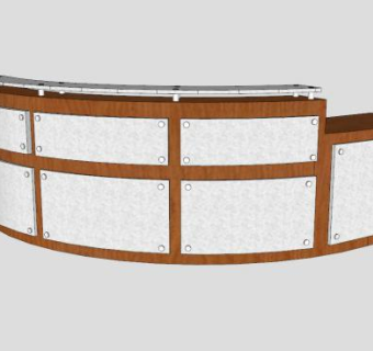 安琪拉接待台SU模型下载_sketchup草图大师SKP模型