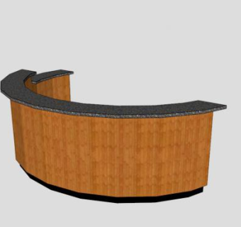 花岗岩板式前台SU模型下载_sketchup草图大师SKP模型