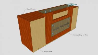 现代办公室接待台SU模型下载_sketchup草图大师SKP模型