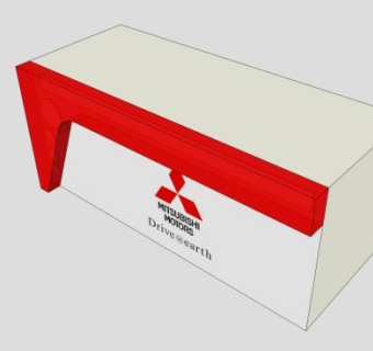 三菱接待台SU模型下载_sketchup草图大师SKP模型