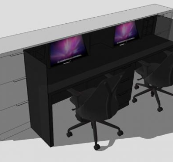 现代白色接待台SU模型下载_sketchup草图大师SKP模型