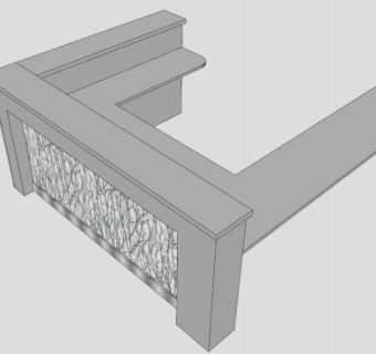 现代大理石前台现SU模型下载_sketchup草图大师SKP模型