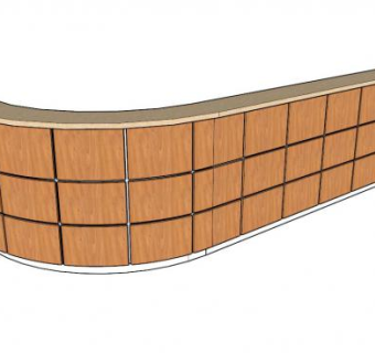 医生办公室接待台SU模型下载_sketchup草图大师SKP模型