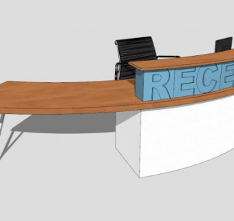 学校前台接待处SU模型下载_sketchup草图大师SKP模型