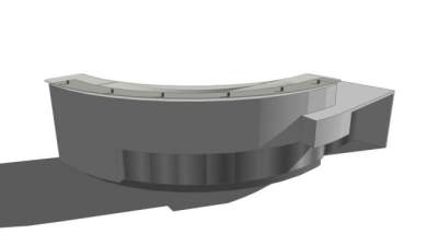 简约现代接待台SU模型下载_sketchup草图大师SKP模型