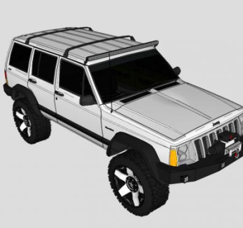 山地越野车的SU模型设计_su模型下载 草图大师模型_SKP模型