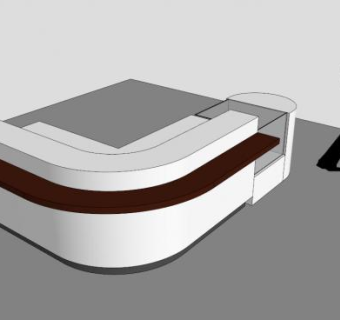 零售销售柜台接待台SU模型下载_sketchup草图大师SKP模型