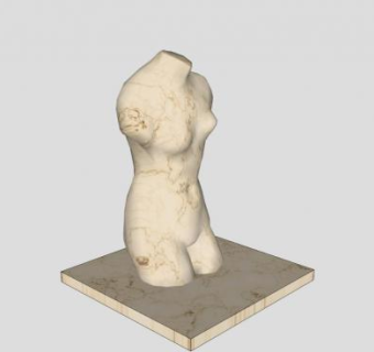 无头无手无脚的雕塑SU模型_su模型下载 草图大师模型_SKP模型