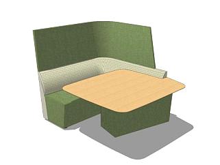 <em>艺术</em>桌椅组合SU模型下载_sketchup草图大师SKP模型