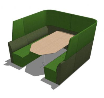 广告软阀座桌椅SU模型下载_sketchup草图大师SKP模型