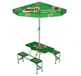 户外桌椅组合SU模型下载_sketchup草图大师SKP模型