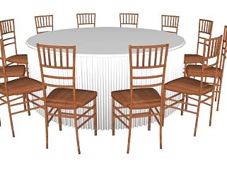 宴席<em>桌椅组合</em>SU模型下载_sketchup草图大师SKP模型