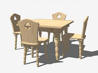 现代方形桌椅组合SU<em>模型</em>下载_sketchup草图大师SKP<em>模型</em>