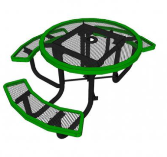 户外圆桌椅组合SU模型下载_sketchup草图大师SKP模型