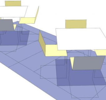 桌椅组合SU模型下载_sketchup草图大师SKP模型