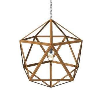 时尚雕琢平面吊灯SU模型下载_sketchup草图大师SKP模型