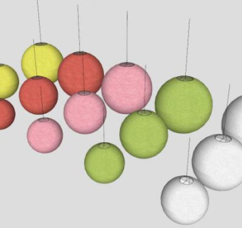 纸灯笼灯具SU模型下载_sketchup草图大师SKP模型