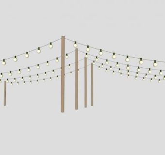 灯线吊灯SU模型下载_sketchup草图大师SKP模型