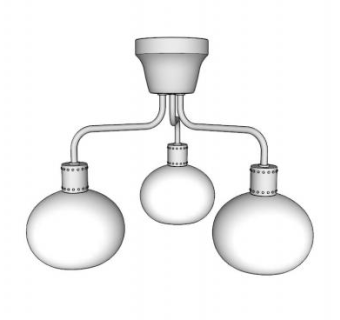 宜家白色灯具吊灯SU模型下载_sketchup草图大师SKP模型