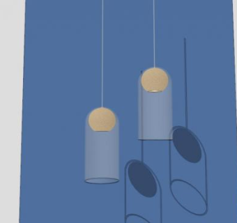 现代悬挂式照明灯SU模型下载_sketchup草图大师SKP模型