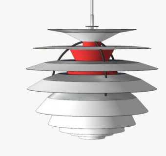 PH值对比吊灯SU模型下载_sketchup草图大师SKP模型