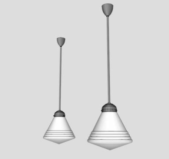 锥形罩花灯挂灯SU模型下载_sketchup草图大师SKP模型