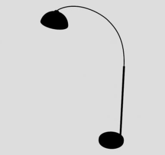 拱形落地灯SU模型下载_sketchup草图大师SKP模型