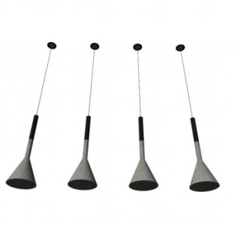 混凝土天花板吊灯SU模型下载_sketchup草图大师SKP模型