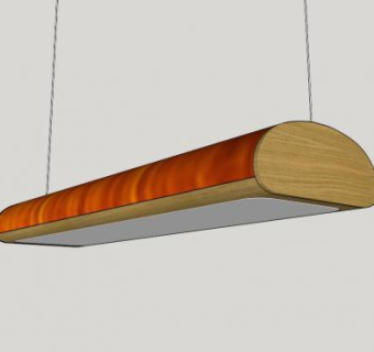 木质单板吊灯SU模型下载_sketchup草图大师SKP模型