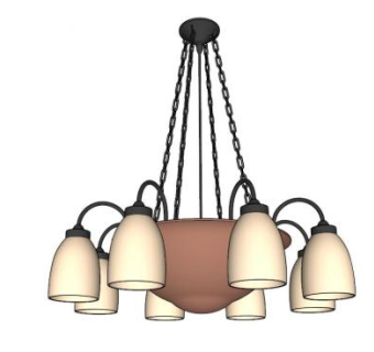 时尚吊灯SU模型下载_sketchup草图大师SKP模型