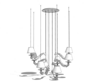 欧式吊灯SU模型下载_sketchup草图大师SKP模型