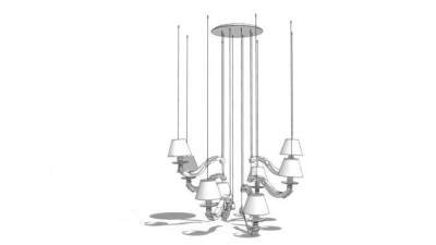 欧式吊灯SU模型下载_sketchup草图大师SKP模型