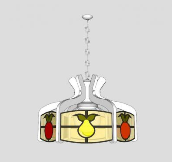 餐厅吊坠灯SU模型下载_sketchup草图大师SKP模型