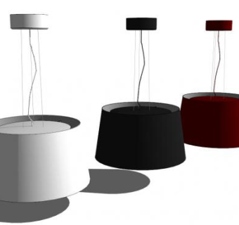 现代圆筒吊灯SU模型下载_sketchup草图大师SKP模型