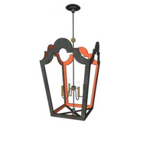 成熟威尼斯烛台吊灯SU模型下载_sketchup草图大师SKP模型