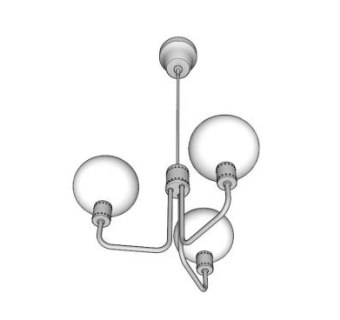 宜家简易挂灯SU模型下载_sketchup草图大师SKP模型