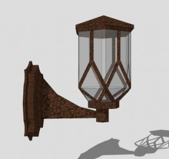 中式壁灯SU模型下载_sketchup草图大师SKP模型