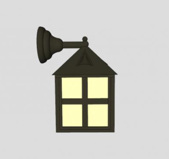 铜灯画廊中式壁灯SU模型下载_sketchup草图大师SKP模型