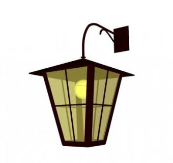 户外壁挂灯具SU模型下载_sketchup草图大师SKP模型