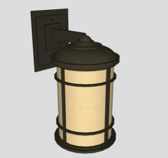 3D户外壁挂灯SU模型下载_sketchup草图大师SKP模型