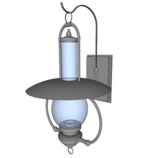 现代烛台壁灯SU模型下载_sketchup草图大师SKP模型