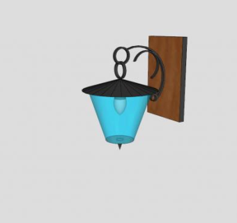 简易灯笼壁灯SU模型下载_sketchup草图大师SKP模型