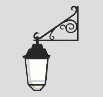 低多边形西班牙殖民灯SU模型下载_sketchup草图大师SKP模型