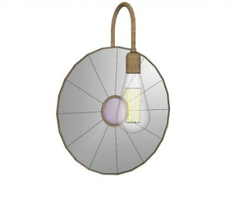 古董反射光线壁灯SU模型下载_sketchup草图大师SKP模型