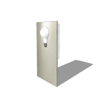 镜面壁灯SU模型下载_sketchup草图大师SKP模型