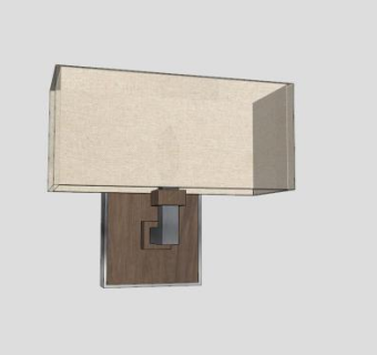 现代木板壁灯SU模型下载_sketchup草图大师SKP模型