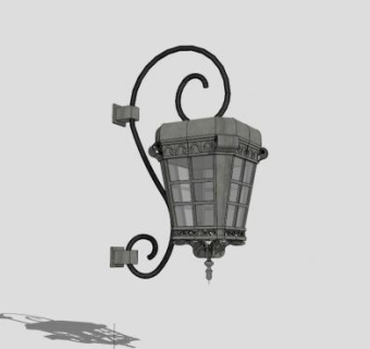 欧式装饰壁灯SU模型下载_sketchup草图大师SKP模型