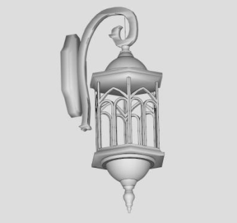 传统户外壁灯SU模型下载_sketchup草图大师SKP模型